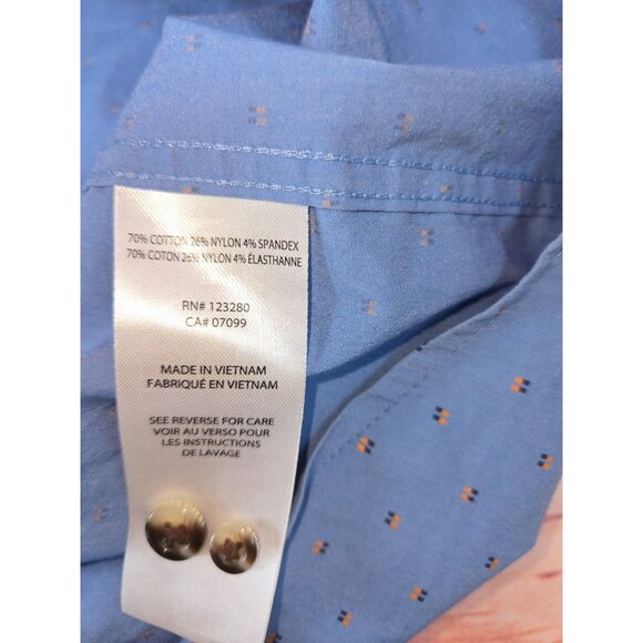 Travis Mathew Mens Blue Short Sleeve Button-Up Shirt Large - Picture 6 of 7